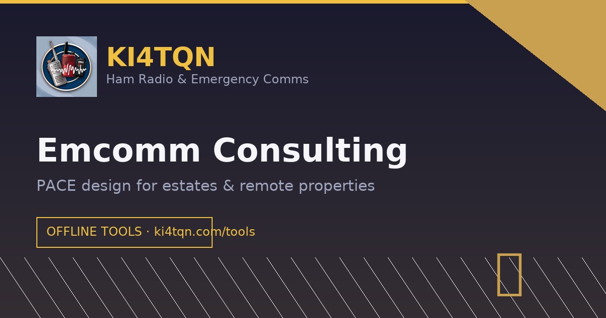 Emergency communications consulting — PACE layers, property-wide radio design, and staff drill procedures